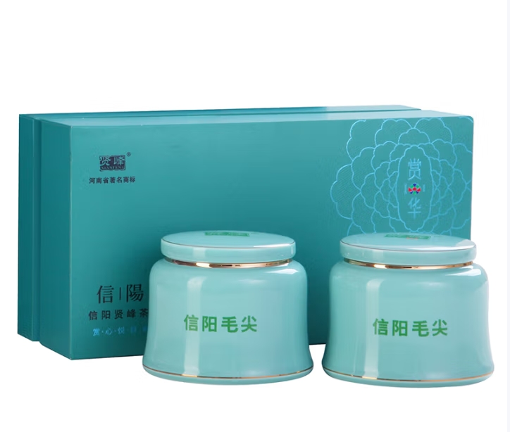 賢峰信陽毛尖賢峰茶葉綠茶明前雪芽150克禮盒鎮(zhèn)店之寶